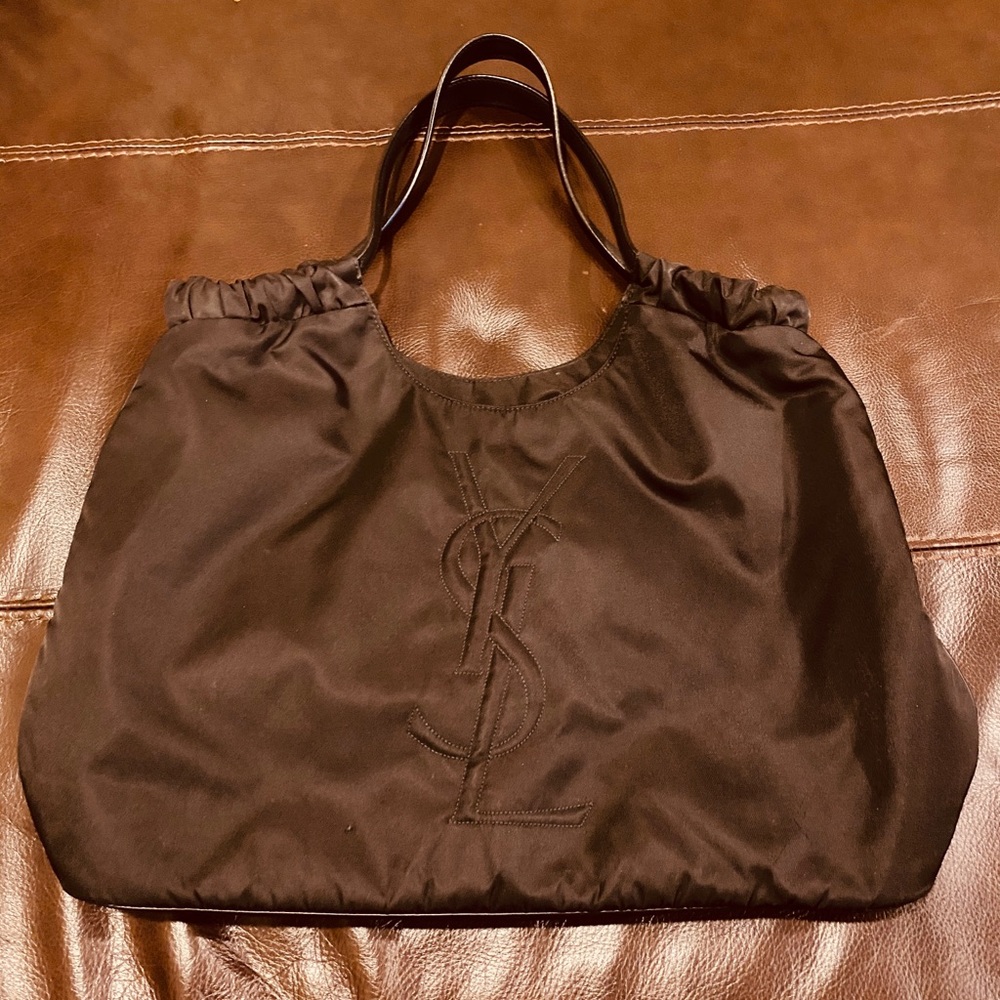 YSL Belle Du Jour RARE NYLON Tote - Picture 12 of 16